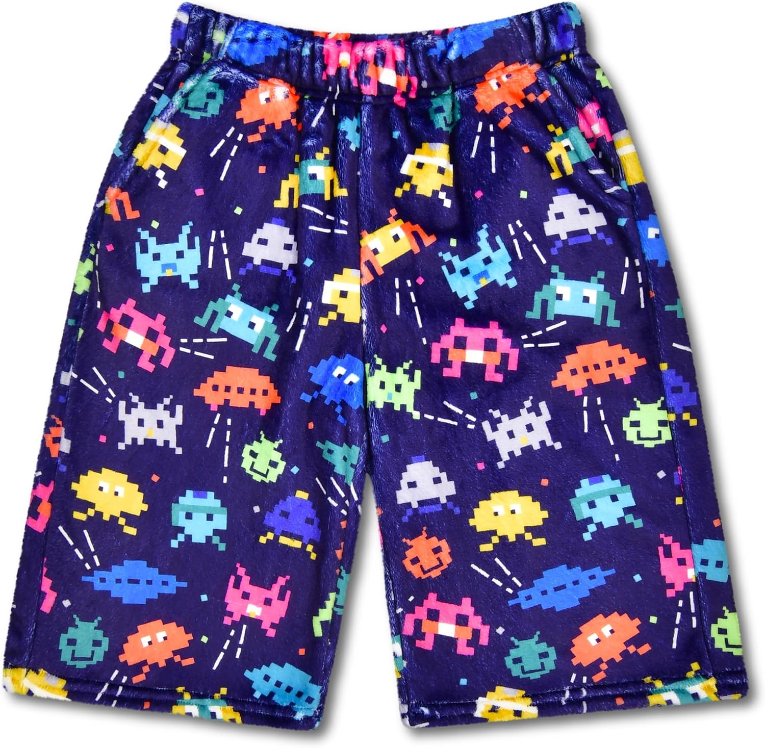 iscream Big Boys Fun Print Silky Soft Plush Shorts - Fun and Games Collection