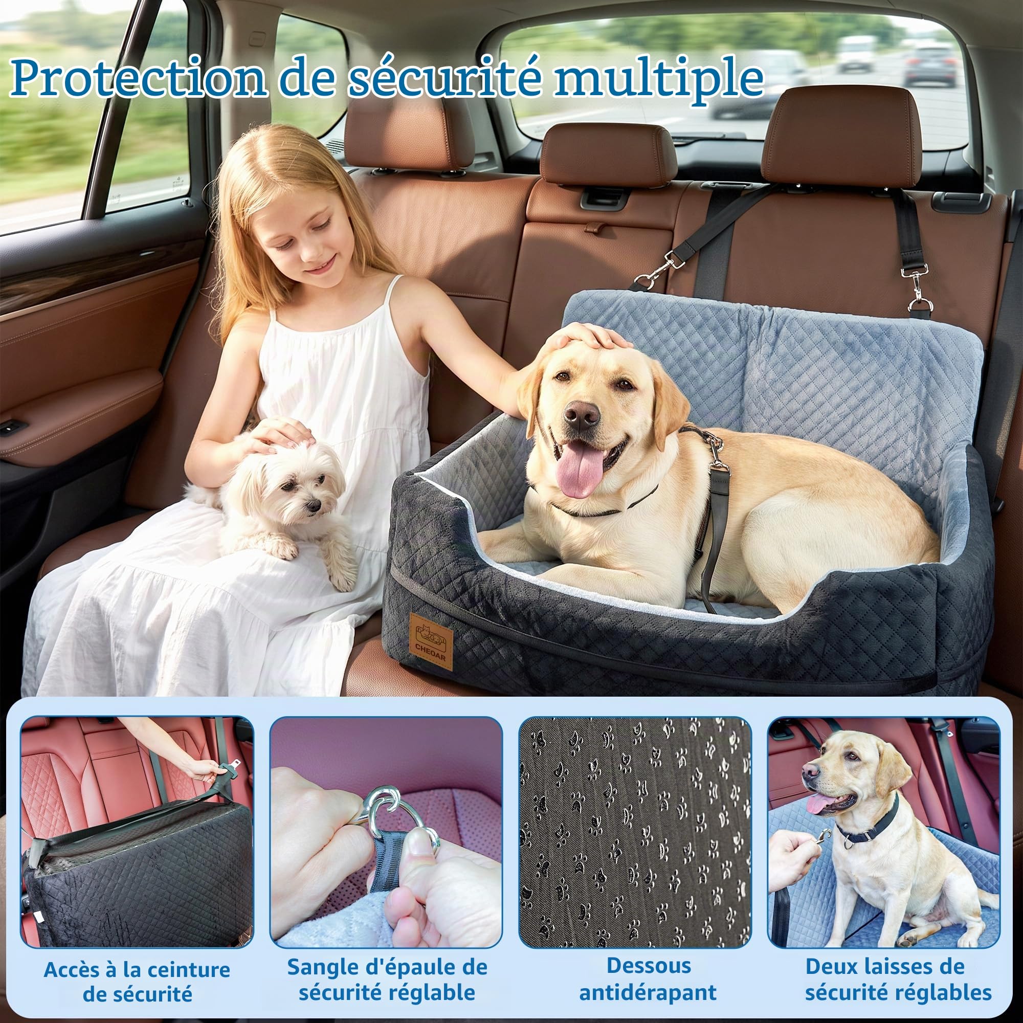 Siège de Voiture pour Chien de Grande Taille