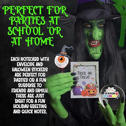 Miniatura 5 de Surtido de 90 tarjetas de Halloween – Tarjetas de Halloween de 4 x 5 pulgadas para niños y adultos, incluye 30 tarjetas de felicitación de Halloween