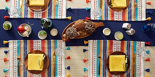 Miniatura 6 de DII Caliente Collection - Juego de manteles individuales para cocina, diseño de rayas Picante, 6 piezas