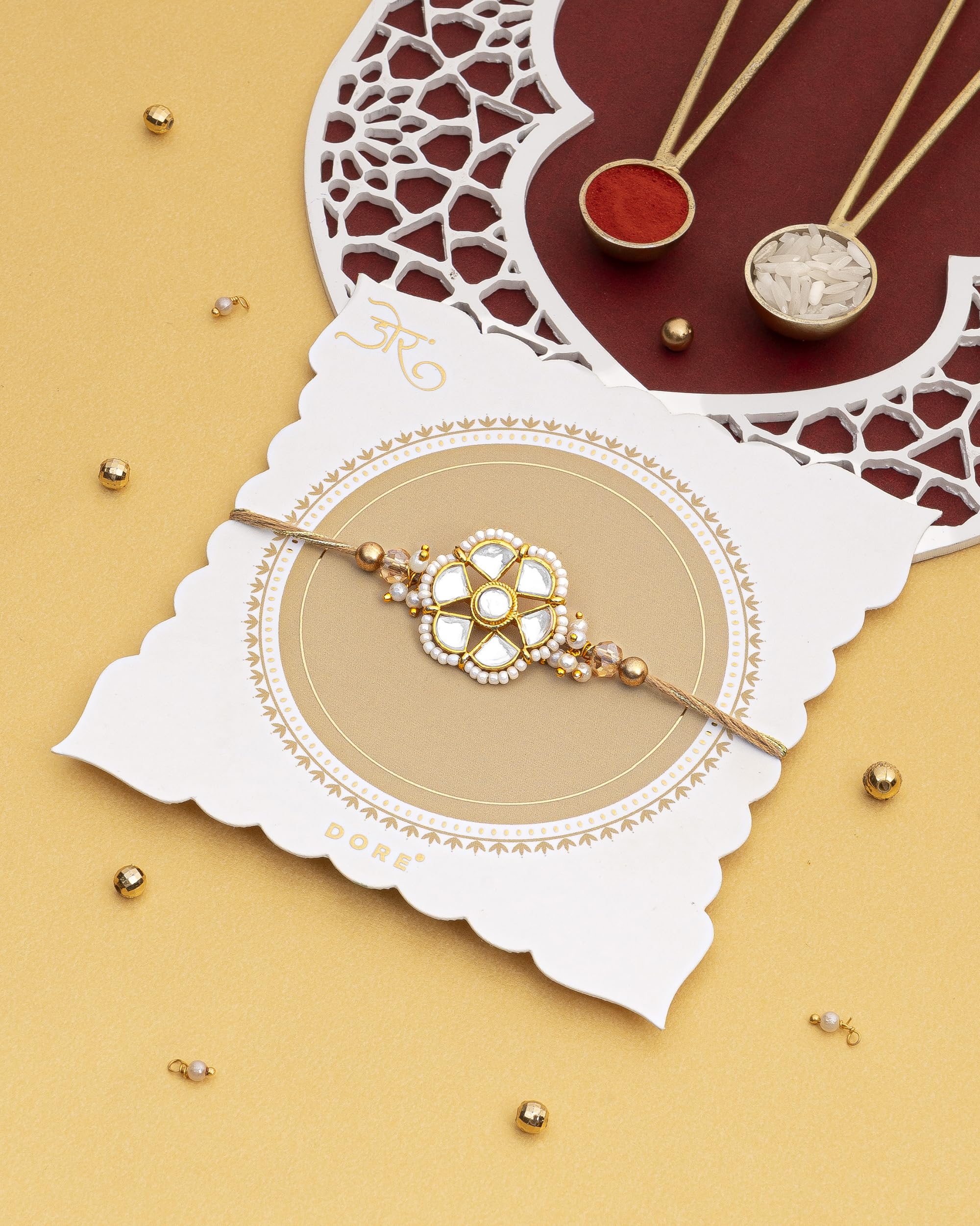 HYPERFOODS House Of Treats Rakhi For Brother With Sweets Rakhi With Dry Fruits Combo Rakhi With Sweets For Brother Dry Fruits Cashew Almonds Kesarroll Pearls Rakhi Set For Brother Rakhi Sweets 1