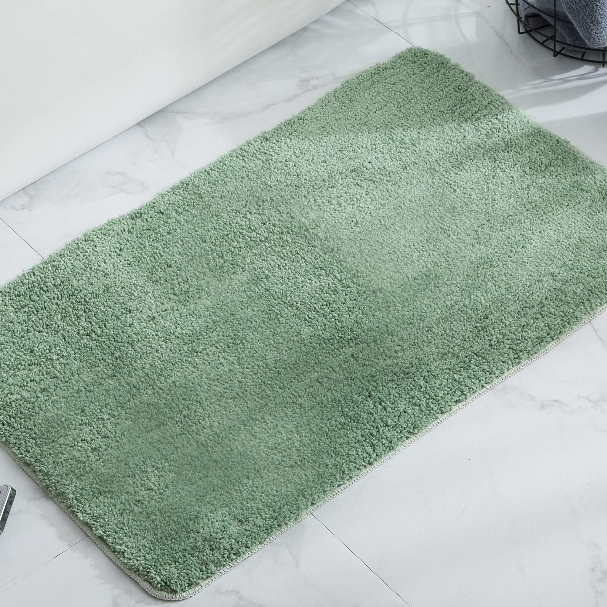 Emma Barclay Noodle Soft Touch Non-Slip Bathroom Rug in Sage Green ...