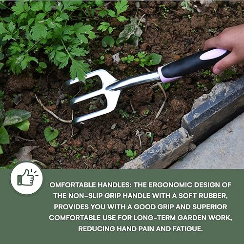 Miniatura 5 de 2WAYZ - Juego de herramientas de jardín - Kit de jardinería resistente de 3 piezas - Pala de pala de aleación de aluminio, paleta de mano de