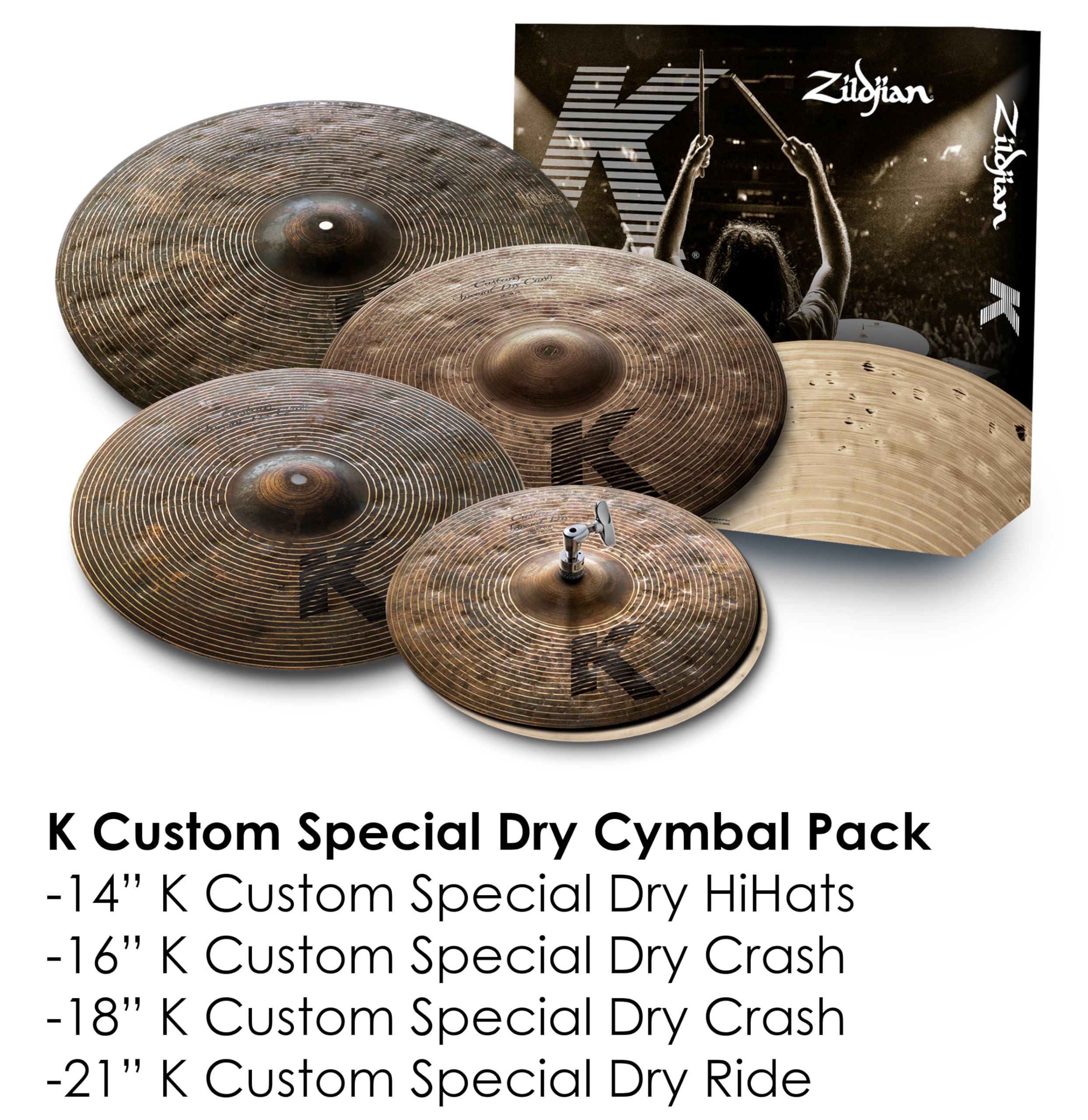 サバかん　custom order Amazon.com: Zildjian KCSP4681 K Custom Special Dry Cymbal Pack