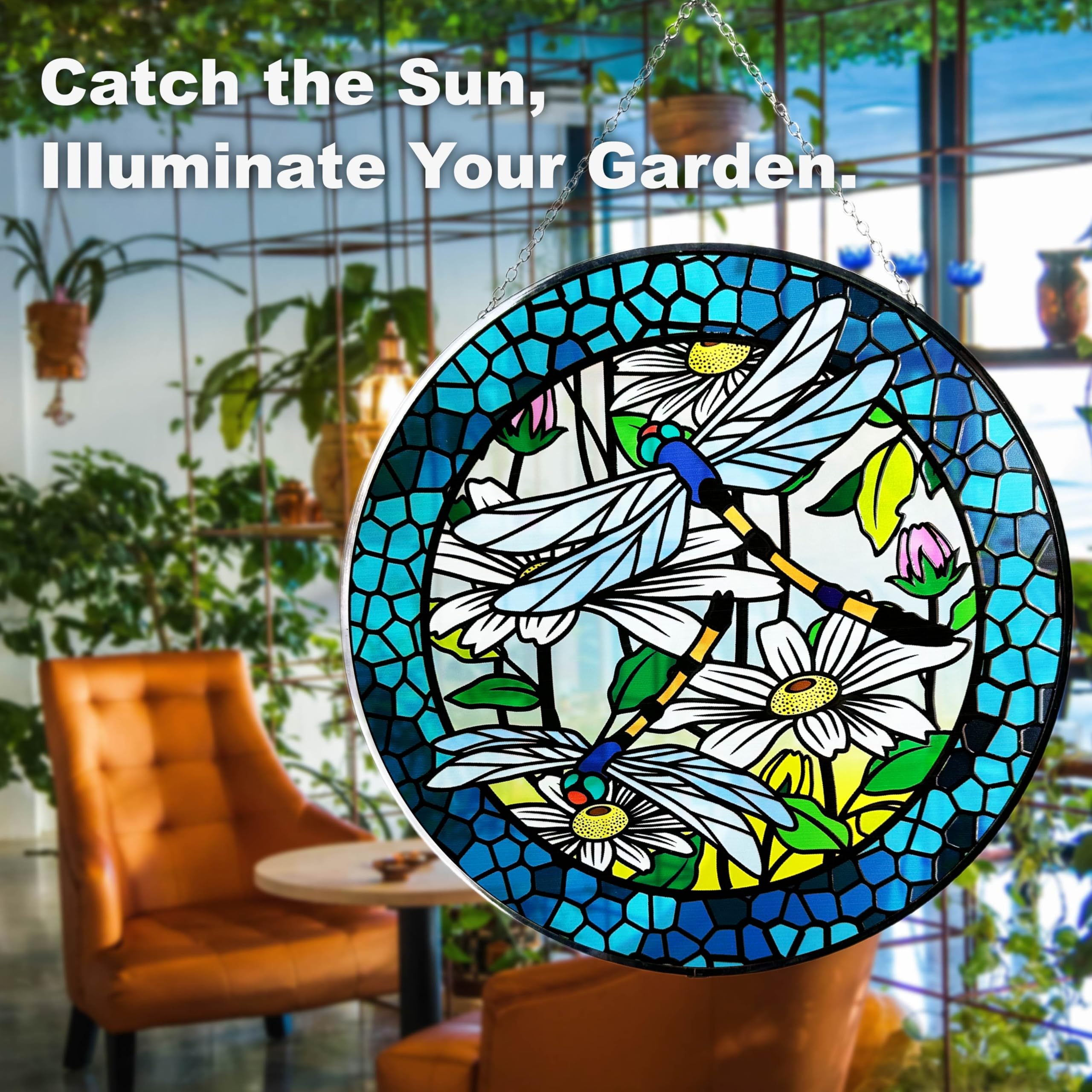 Hanway Suncatcher in Colorful Stained Glass 12