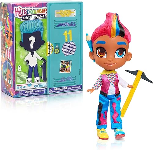 Hairdorables HairDUDEables Series 3, Muñecas coleccionables sorpresa, los estilos pueden variar, juguetes para niños a partir de 3 años por Just Play