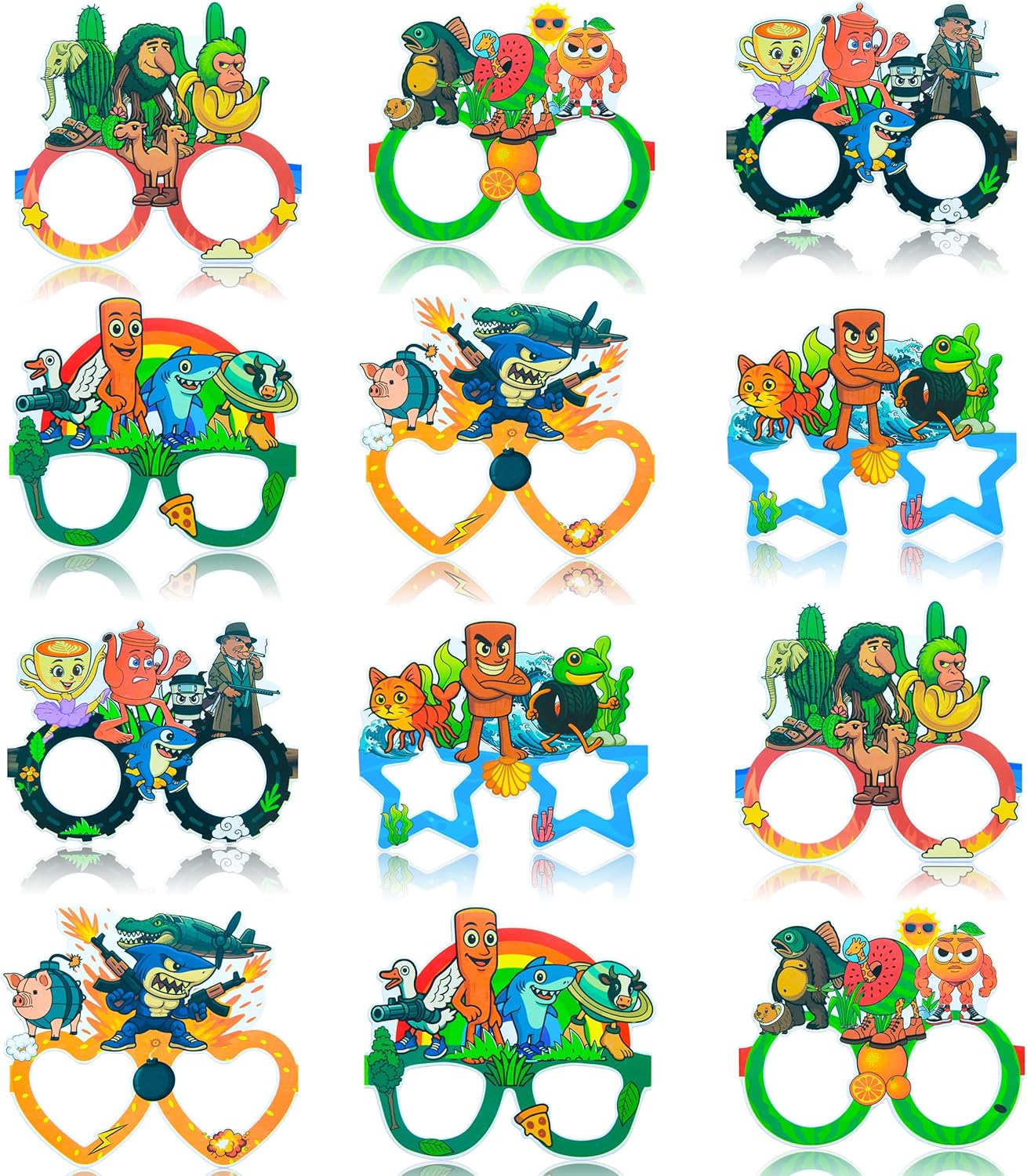 J6&H6 147pcs Italian Brainrot Birthday Party Decorations Set With Happy Birthday Banner, Balloons, Cupcake Toppers,Disposable Cutlery Set For Party Favors(tung tung tung sahur) (Decoration)