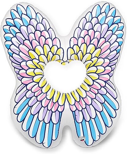 Miniatura 2 de BigMouth Inc Giant Blow Up PooI Fioat, lindo flotador místico para niñas, tubo de anillo de vinilo para fiesta de natación, alas de ángel