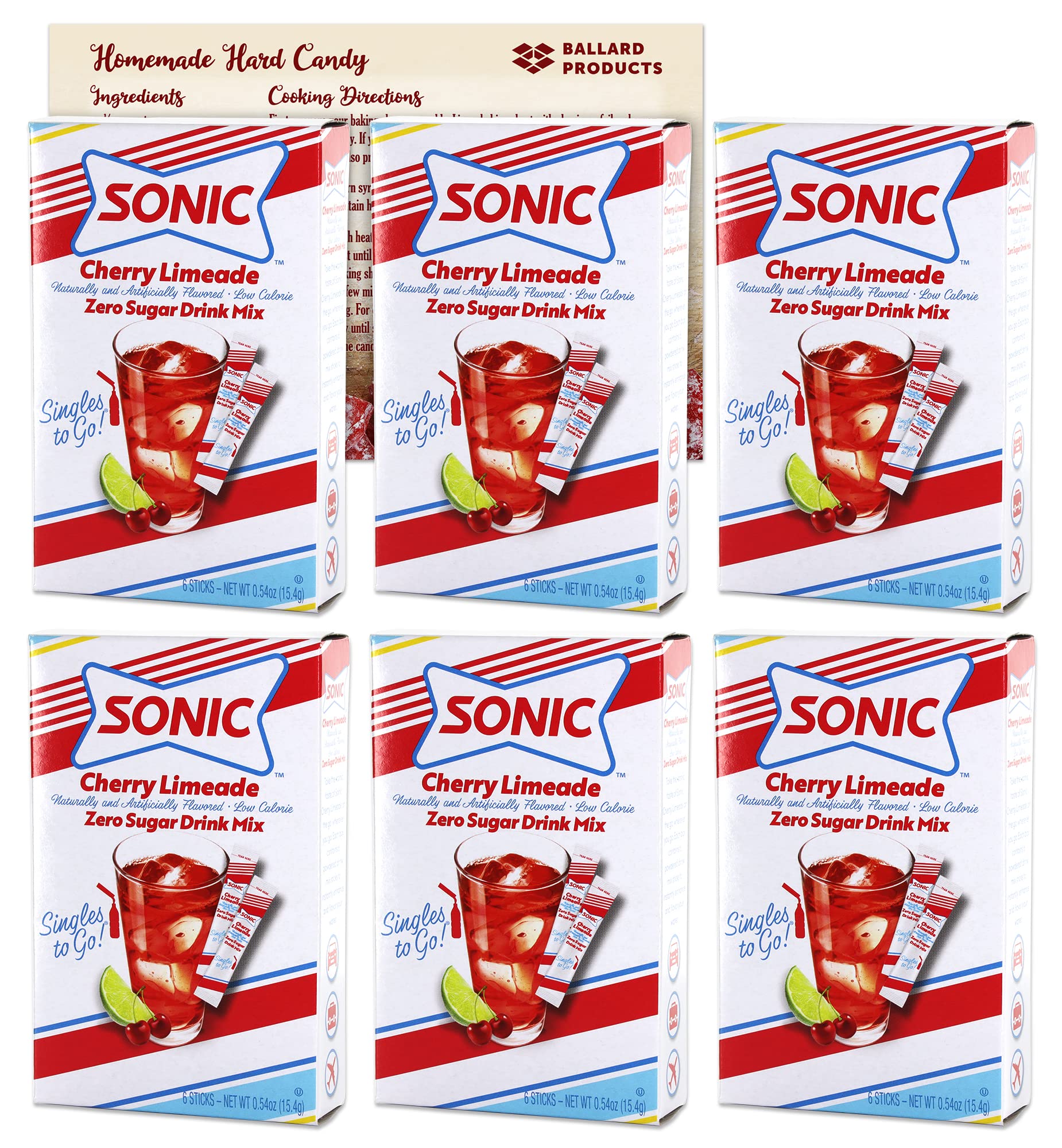 Buy Sonic Cherry Limeade Singles to Go Drink Mix 6 Boxes 36 Flavor