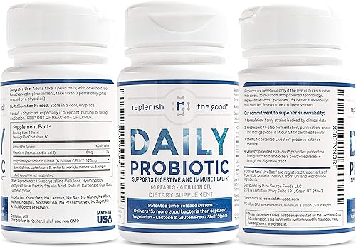 Miniatura 9 de Probiótico diario para adultos  Suplemento vegano con 6 mil millones de UFC  Apoya la salud digestiva  Ofrece 15 veces más bacterias buenas  Alivia