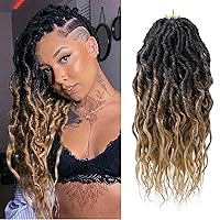 Vista 21 de LOSMOEER Cabello de ganchillo sintético de 12 pulgadas, 7 paquetes de cabello de ganchillo Goddess Locs para mujer, trenzas de ganchillo suaves