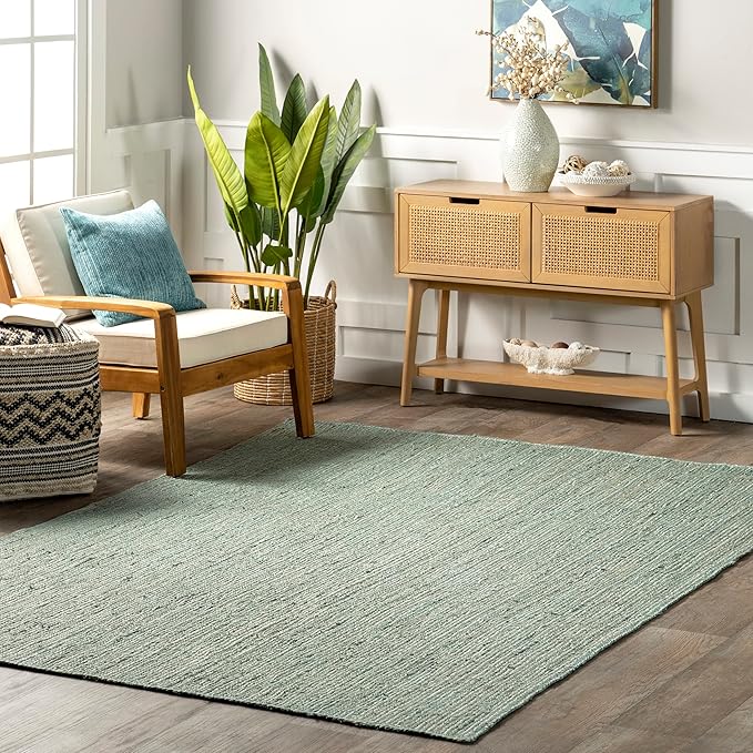 nuLOOM Rigo Hand Woven Farmhouse Jute Area Rug , 5 x 8