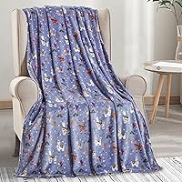 Vista 24 de Elegant Comfort - Manta ligera estampada para lanzar - para todas las estaciones, ultra suave, acogedora y mullida - Mantas decorativas para lanzar