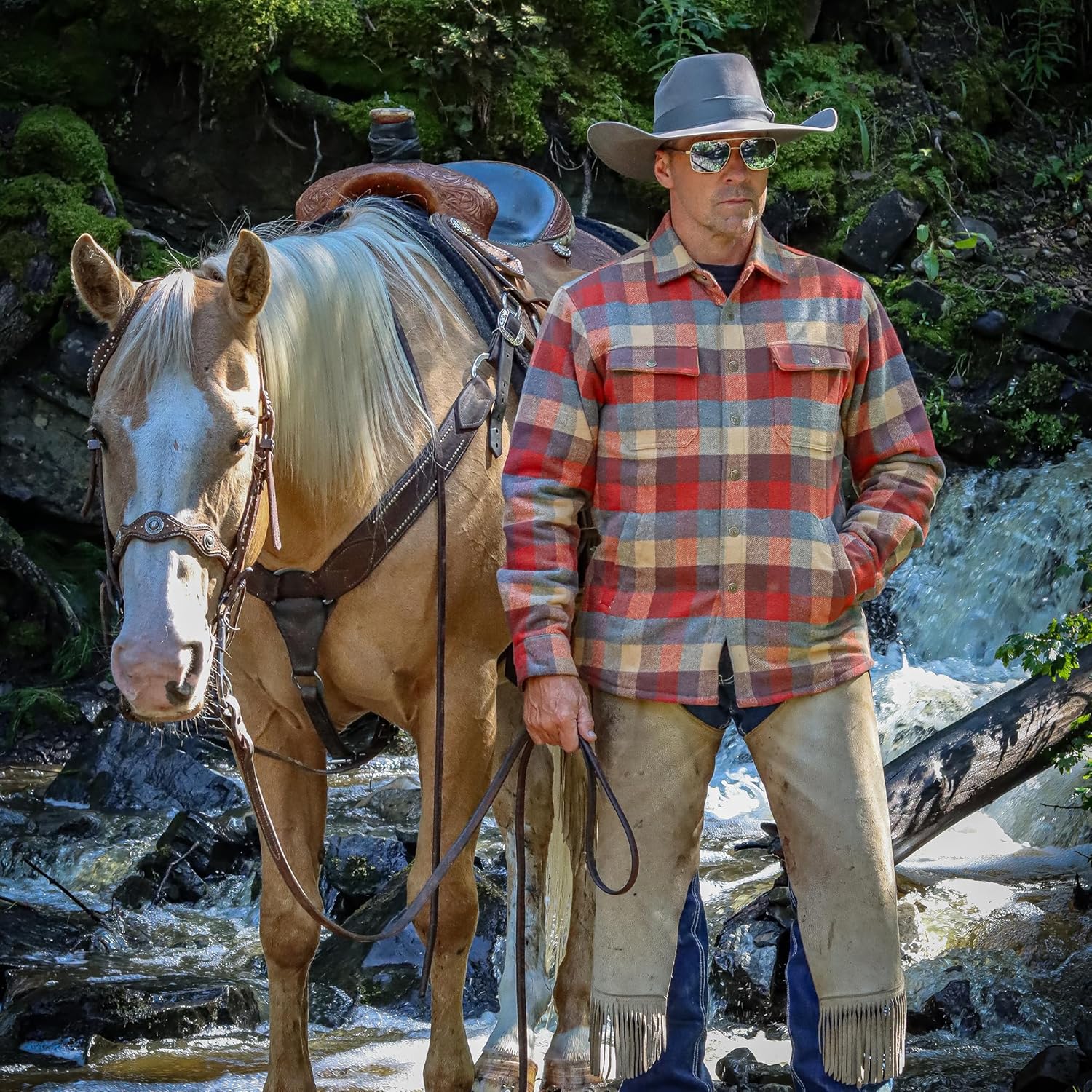 Dubinik® Mens Shacket Lightweight Jacket Cozy Warm Lined Overshirt Flannel Shirts For Men Long Sleeve Snap Casual Plaid - Image 2