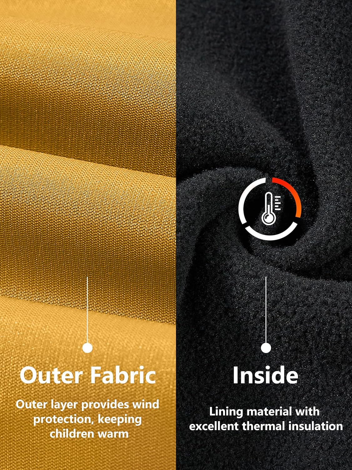 Volunboy Toddler Boys Hooded Fleece Lightweight Windbreaker Jackets Zip Up Windproof Fall Winter Hoodie Outerwear Coat - Image 4