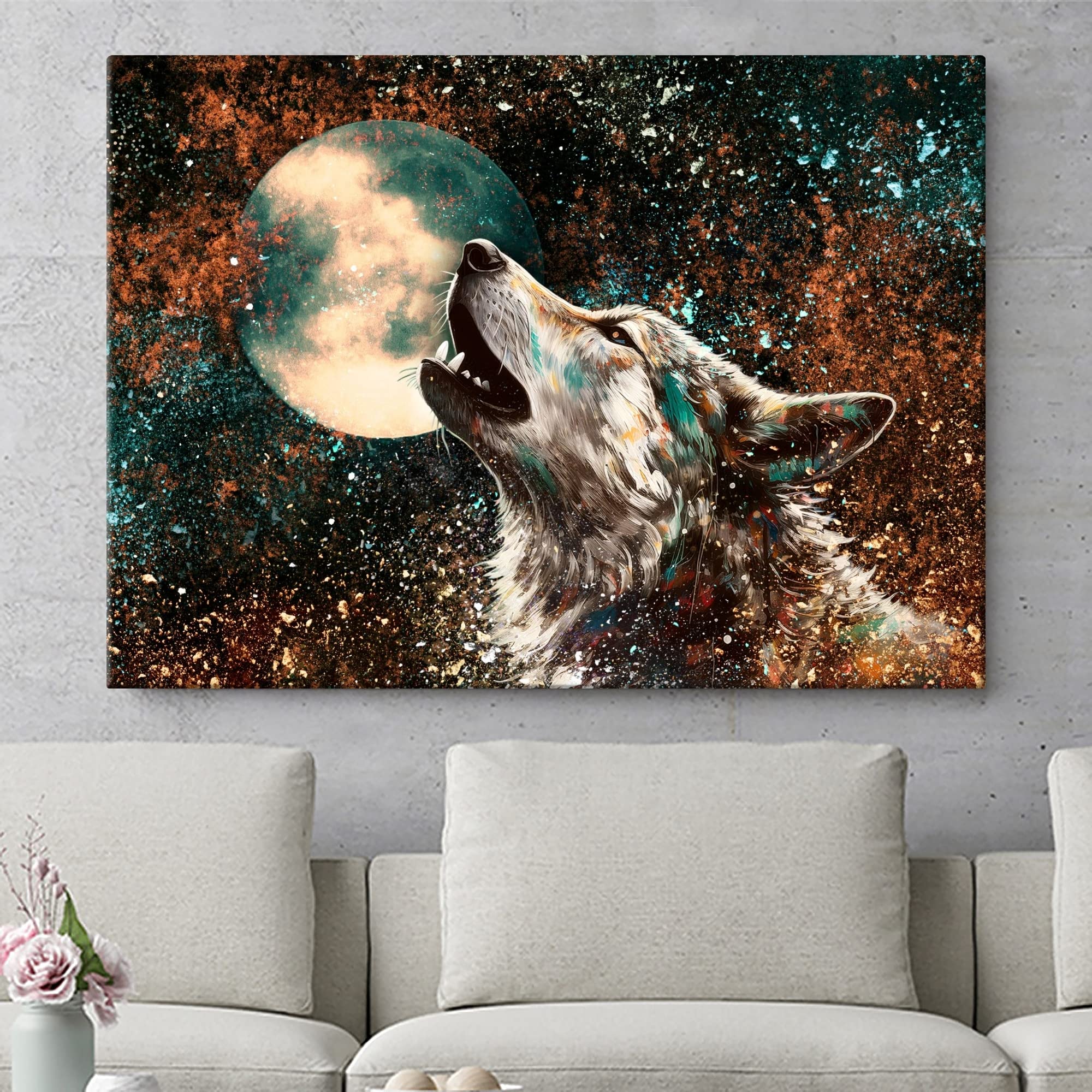 Image Sur Toile Animal Loup GrisTableau Décoratif Imprimé