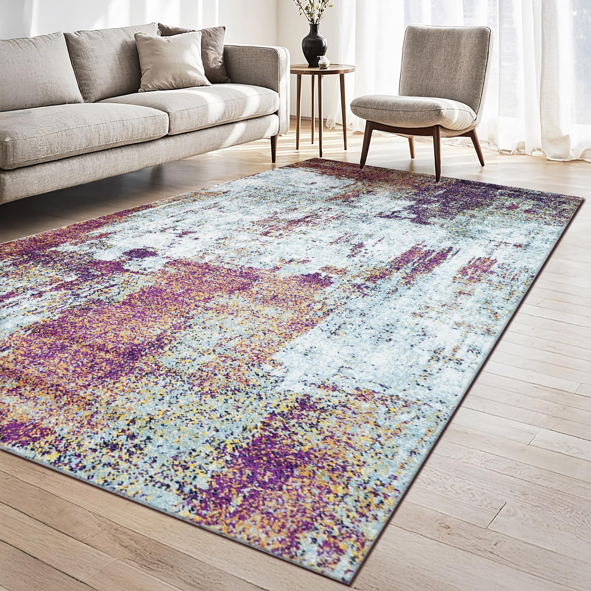 homeart Modern Abstract Area Rug, Duck Egg Blue, 120 x 170 cm โ image 1