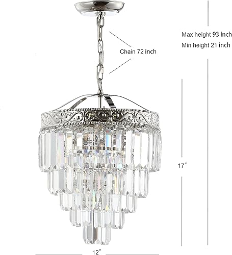 Miniatura 10 de JONATHAN Y JYL9007A Wyatt - Lámpara de araña LED de cristal de 20 pulgadas, contemporánea, clásica, tradicional regulable, ajustable, para comedor,