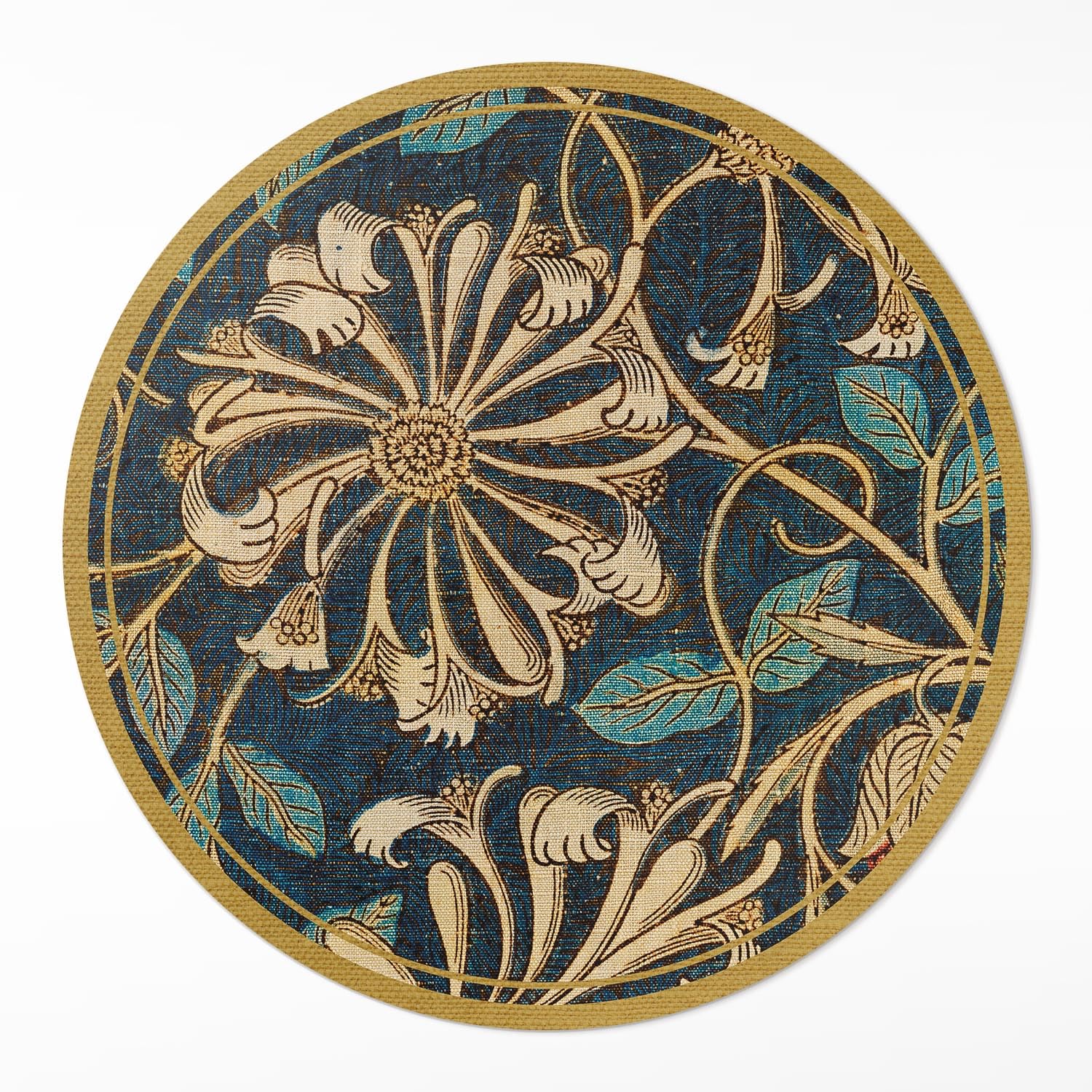 Tapis entretien facile rond ø50 cm anti-rayure pour sol cuisine et salon
