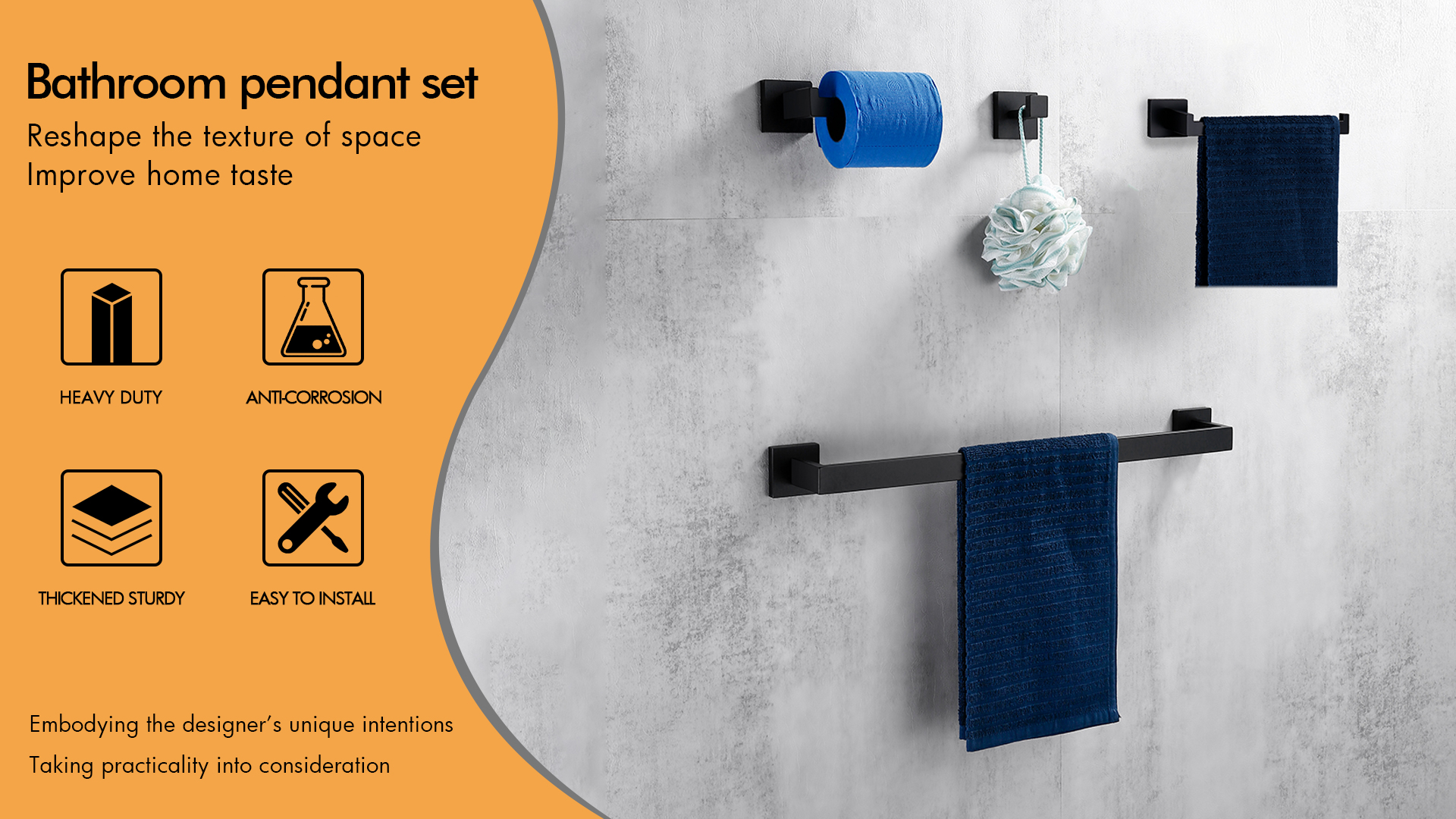 Watch Towel Racks for Bathroom; Matte Black Bathroom Accessories on ...