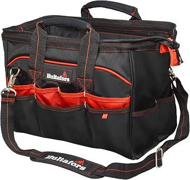 Hultafors Work Gear HT5543 Tradesman's Tool Bag, 33 Pockets, Heavy Duty Ballistic Polyester Tool Carrier, Adjustable Slip-Resistant Shoulder Straps