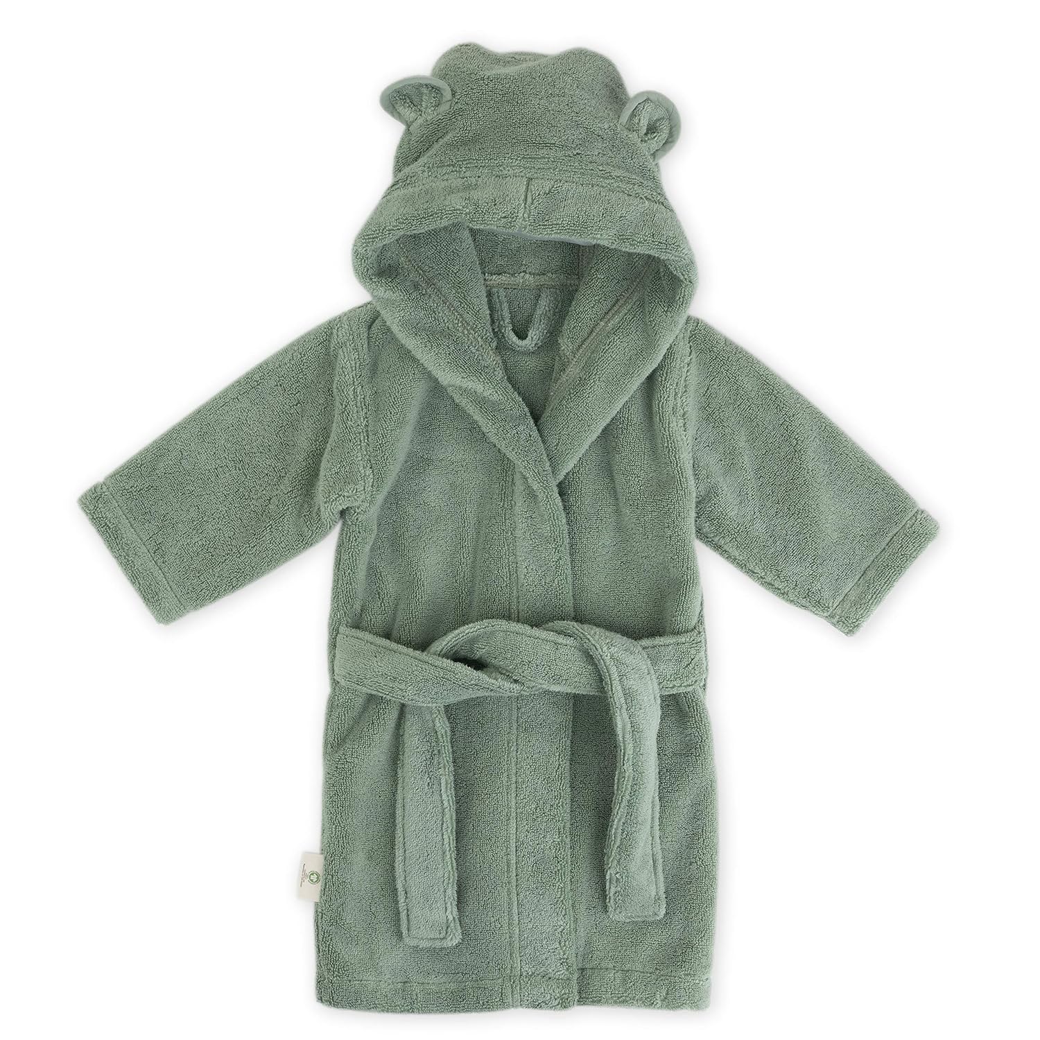 Natemia Organic Hooded Bathrobe for Babies and Toddlers – Ultra Soft and Absorbent Zero Twist Cotton Kids Robe: Baby