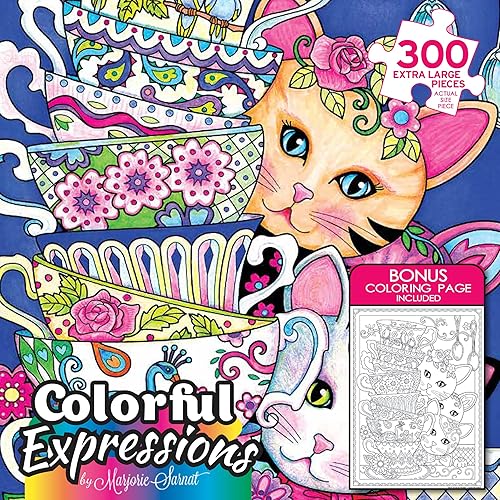 Miniatura 4 de Cra-Z-Art - RoseArt - Colorful Expressions by Marjorie Sarnat 300XL Piece Jigsaw Puzzle - Qué podría salir mal