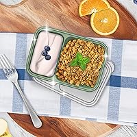 Vista 6 de Bentgo Prep - Contenedores de bocadillos de 2 compartimentos con tapas - Reutilizables, aptos para microondas, duraderos, sin PFAS y BPA, aptos