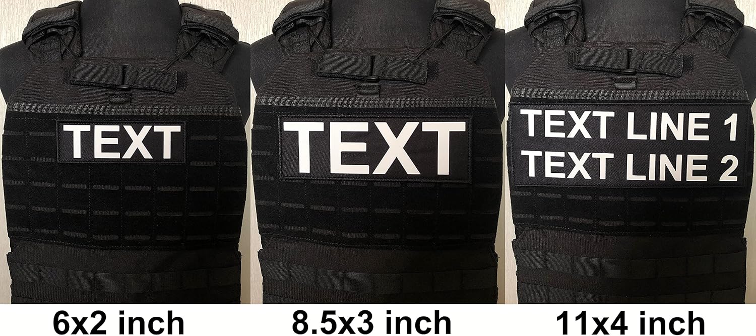 SUVIYA Personalized Custom Tactical ID Patch with Hook Backing and Loop (Your Custom, 11x4 inch)
