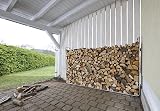 Wolfcraft XXL Firewood Storage Rack - Modular Log Store for 25-50 cm Logs - 8