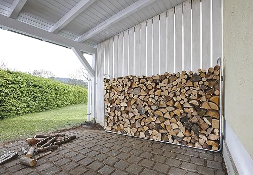 Wolfcraft XXL Firewood Storage Rack - Modular Log Store for 25-50 cm Logs - 8