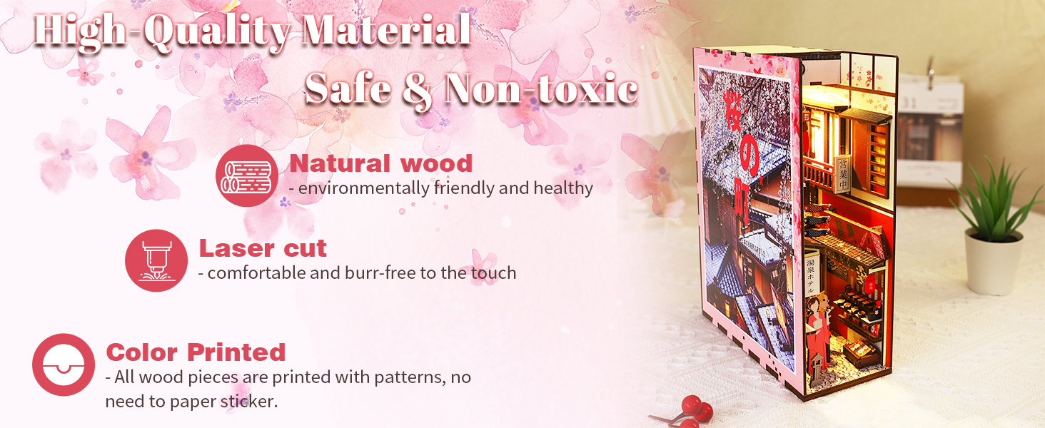 Amazon.com: Hallisun DIY Book Nook Kit 3D Wooden Puzzle for Adults