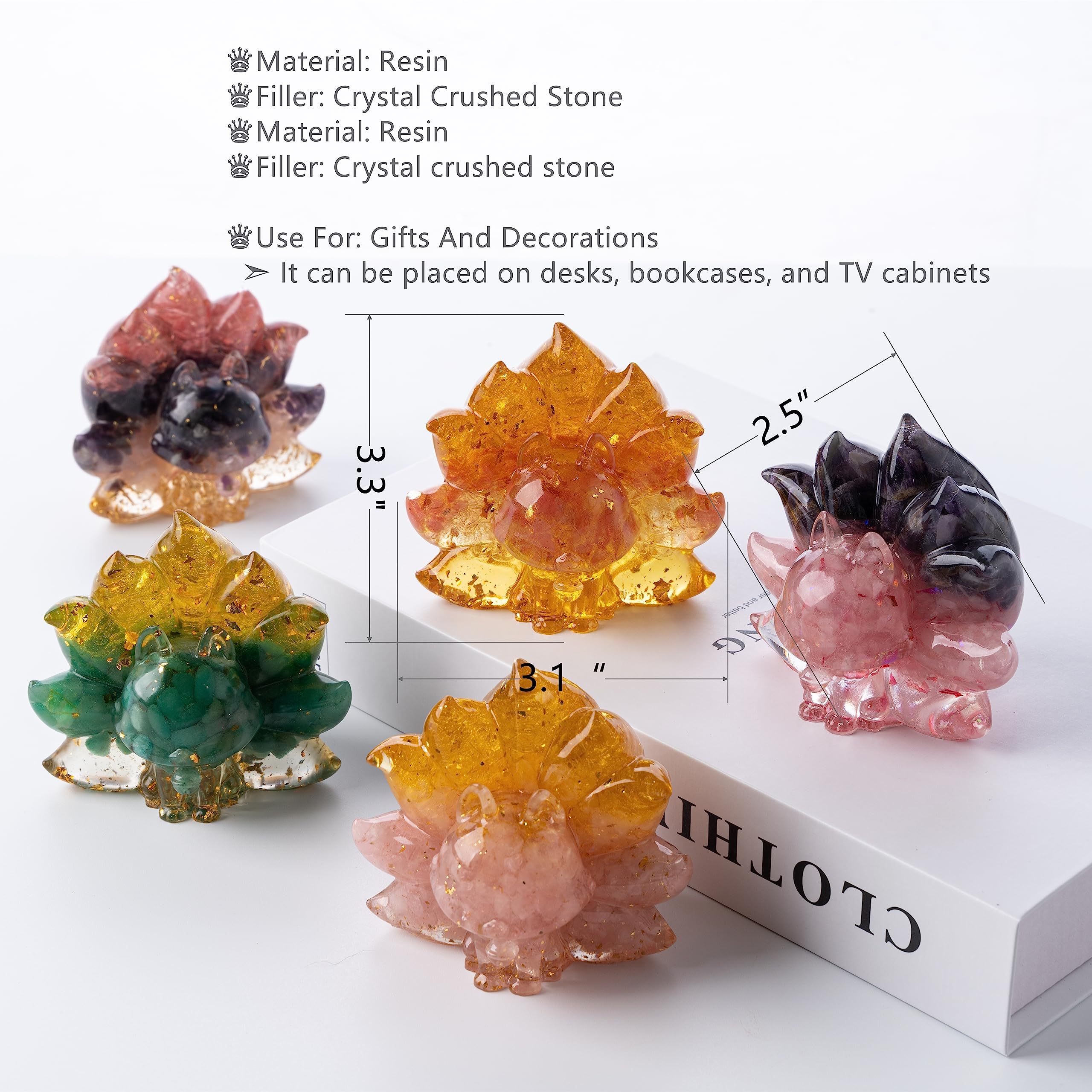 Amazon.com: impcenst Amethyst+Pink Crystal Nine Tailed Fox Uses