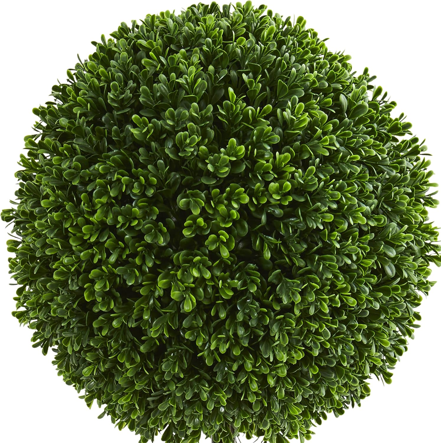 Compact Green Plastic Boxwood Topiary for Outdoor Decor