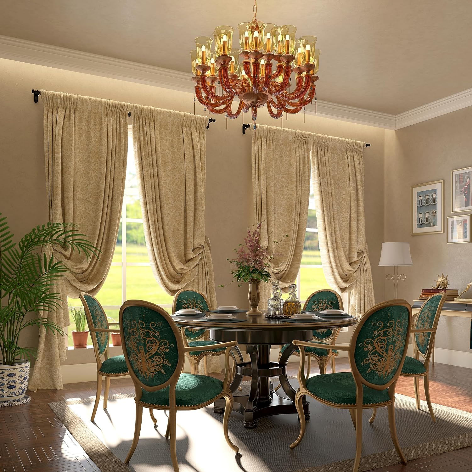 ROTHLEY Black Curtain Rods 28 to 48 Inch Extendable Window Curtains Rods Heavy Duty Curtain Pole 1 Inch Diameter Metal Drapery Rod With Klick Fit Brackets-Stud Finial