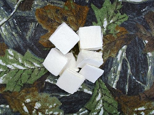 Parches de limpieza para pistolas - Cuadrado de 1 3/8" - 1000 unidades a granel. Pesado natural 6oz.22 - Hecho en Estados Unidos