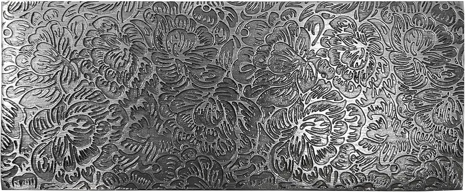 Texture Pattern Plate Style #24 for Press or Rolling Mill Floral Embossing Relief Jewelry Making Metal Forming Tool