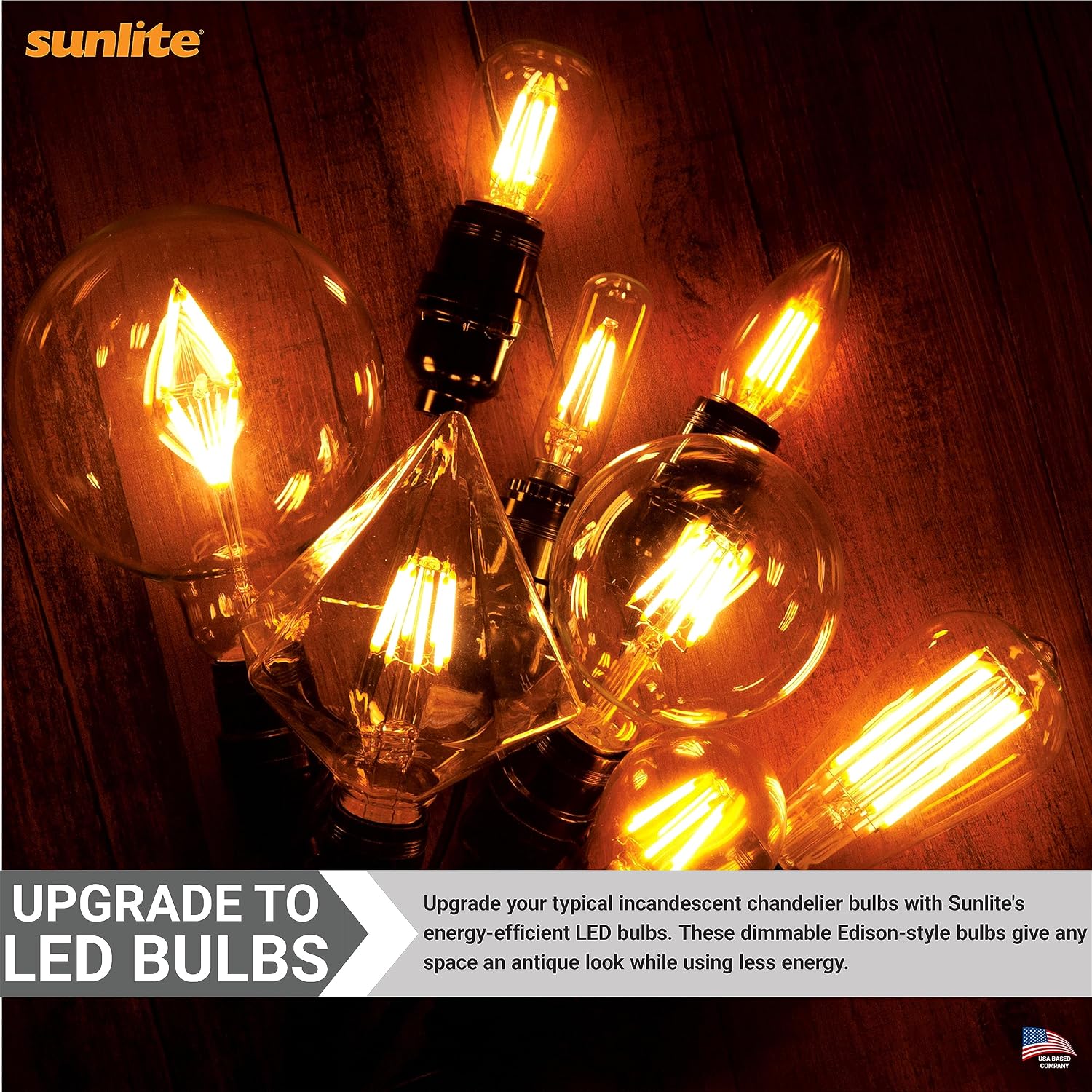 Sunlite LED Filament B11 Torpedo Chandelier Light Bulb, 5.5 Watts (60W Equivalent), 600 Lumens, Medium E26 Base, Dimmable, Clear Finish, 90 CRI, UL Listed, 2700K Soft White, 1 Pack
