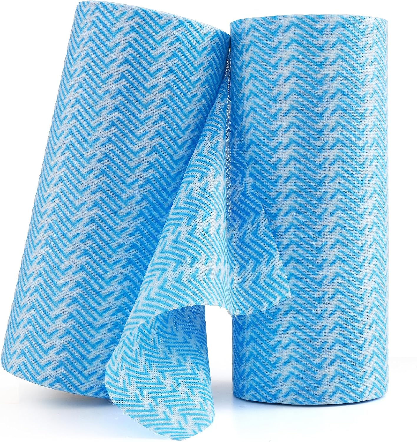 Reusable Cleaning Cloth Roll Disposable Cleaning Dish Cloths Multi-Use Handy Wipes 2 Rolls X 100Count (9.84"X11.8") Blue