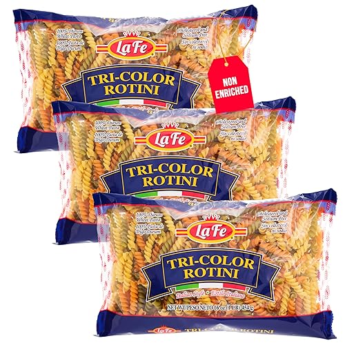 Miniatura 8 de La Fe Elbow Macarrones Pasta 16oz – Paquete de 3 – Pasta de trigo sémola sin enriquecer codos italianos – Sin colesterol ni sodio