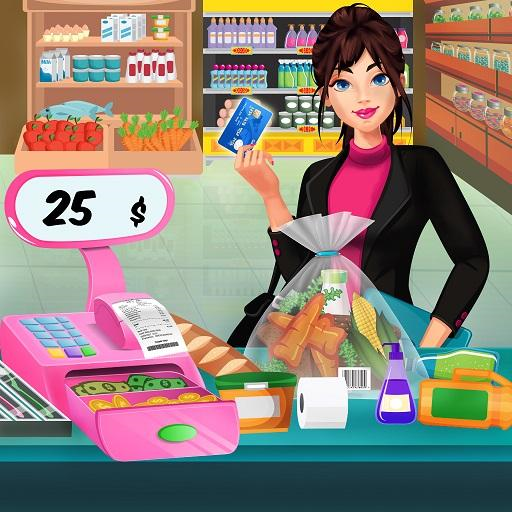 Supermarket Shopping Learn ATM Be a cashier in grocery store game