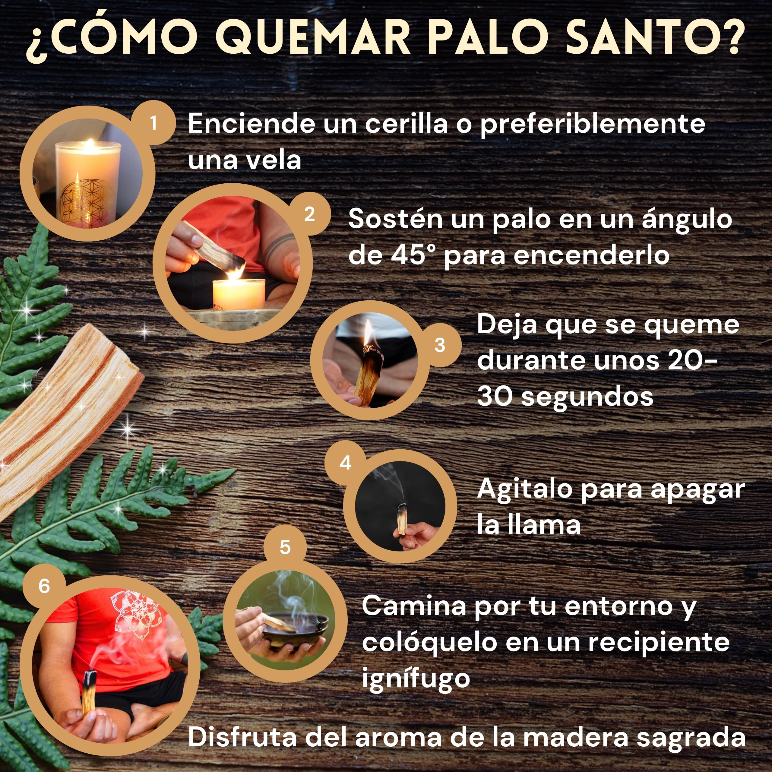 Palo Santo 500 g de Madera de Incienso de Perú - aromático, fragante, recolectado de Forma sostenible - Palo Santo para Quemar partidas a Mano - Bursera graveoles - Madera Sagrada