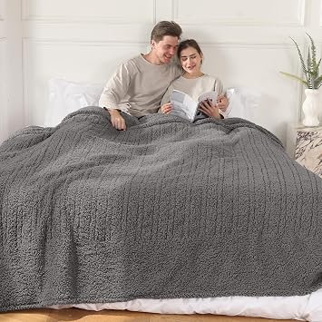 COZYTY King Electric Blanket with Dual Controls 100"x90" - 5 Temperature Levels 10H Auto Off Oversized - Warm Bed Blanket for Large Beds, ETL Certified Safe | Dark Gray
