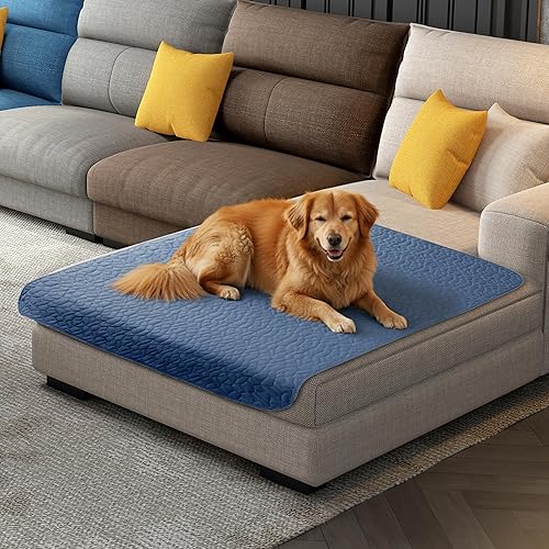 Miniatura 15 de Manta impermeable para perro, lavable antideslizante para sofá, mantas resistentes al pelo de mascotas, para cama, silla, muebles, protector para