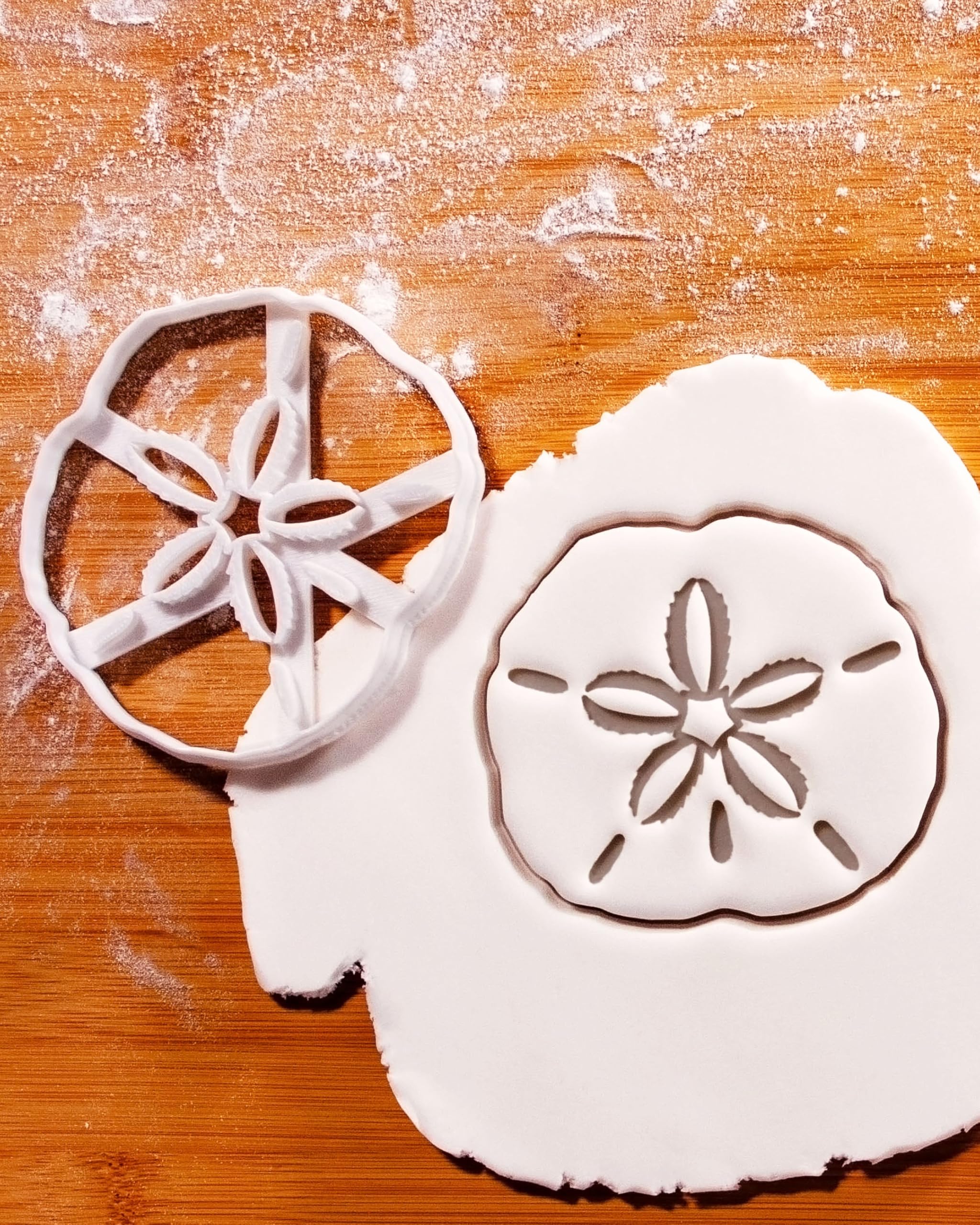 BAKERLOGY Set di 3 formine per biscotti a forma di dollaro di sabbia (dimensioni: normali, grandi, grandi e grandi) – per biscotti a tema estivi, costieri o spiaggia, ideali per fondente, impasto