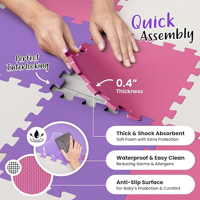 Tapete De Actividades Baby 16 Piezas Eva Impermeable Antideslizante miniatura 5