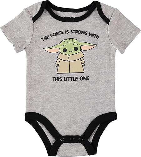 Miniatura 2 de Star Wars The Mandalorian Baby Boys Bodysuit Pants and Hat Clothing Set - Baby Yoda Baby Clothes