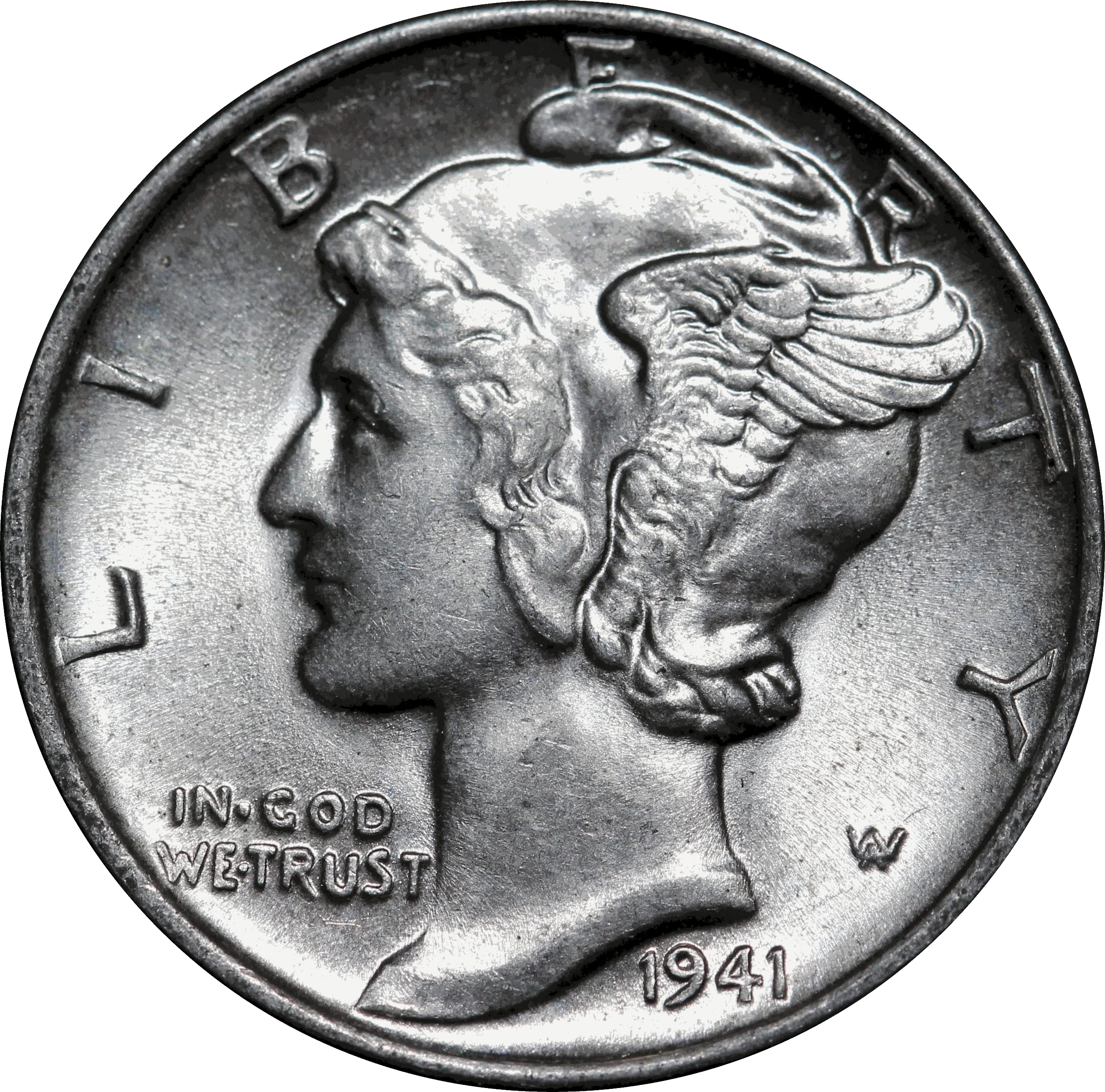 1940-1945 U.S. Mercury Silver Dime Seller About Uncirculated AU