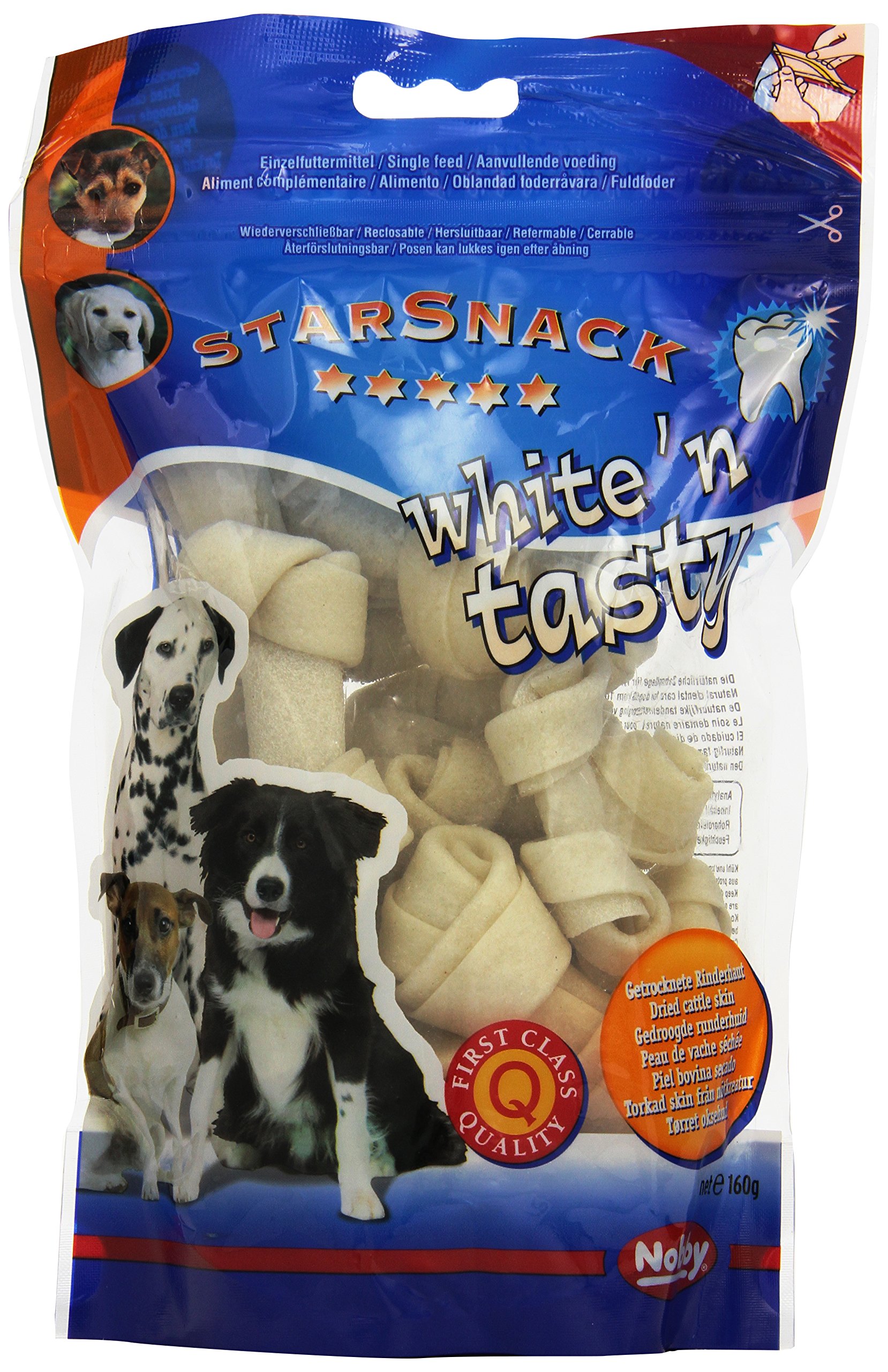 Nobby White´n Tasty Kauknoten 6,5-7,5 cm, 160 g, 15 St