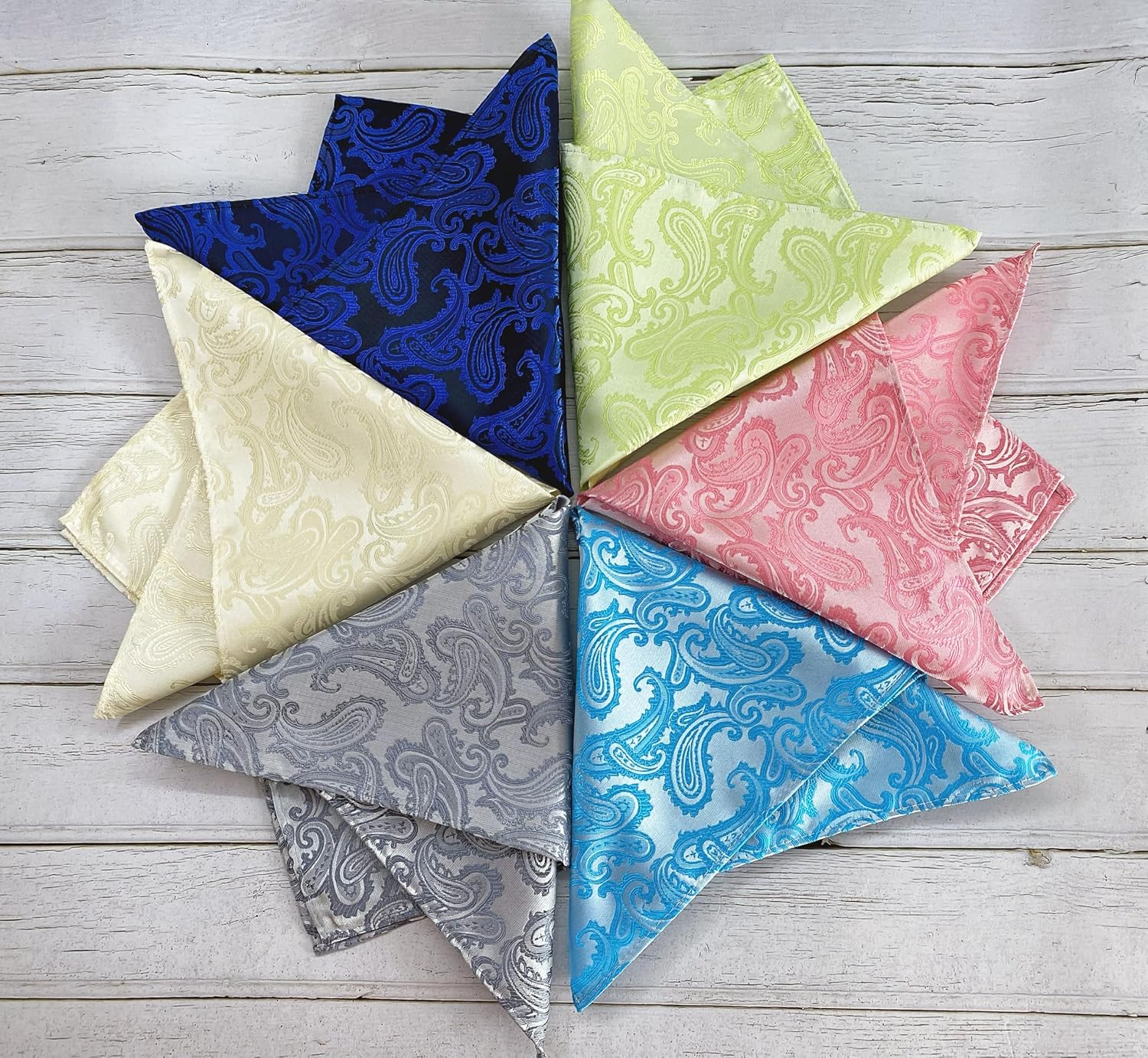 KissTies Mens Paisley Pocket Square Hanky